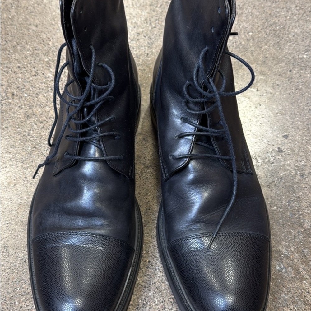 Donald J. Pliner Black Leather Boots